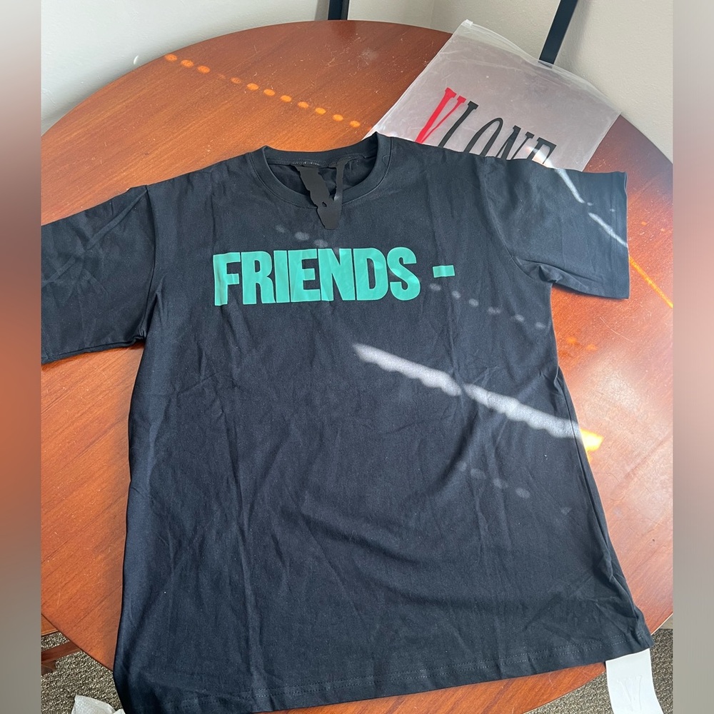 Vlone Friends T-Shirt ‘Black/Green’ Size XL Price $85
